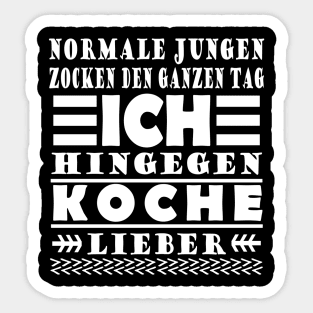 Kochen Koch Lecker Männer Chefkoch Spruch Sticker